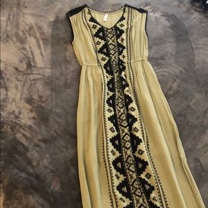 Green and Black dress